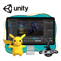 Мир игр на Unity 2D на популярном движке + AI-помощники - КИБЕРшкола программирования для детей, компьютерные курсы для школьников, начинающих и подростков - KIBERone г. Донецк
