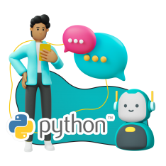 Умный чат-бот на Python - КИБЕРшкола программирования для детей, компьютерные курсы для школьников, начинающих и подростков - KIBERone г. Донецк