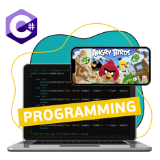 Программирование на C#. Удивительный мир 2D-игр - КИБЕРшкола программирования для детей, компьютерные курсы для школьников, начинающих и подростков - KIBERone г. Донецк